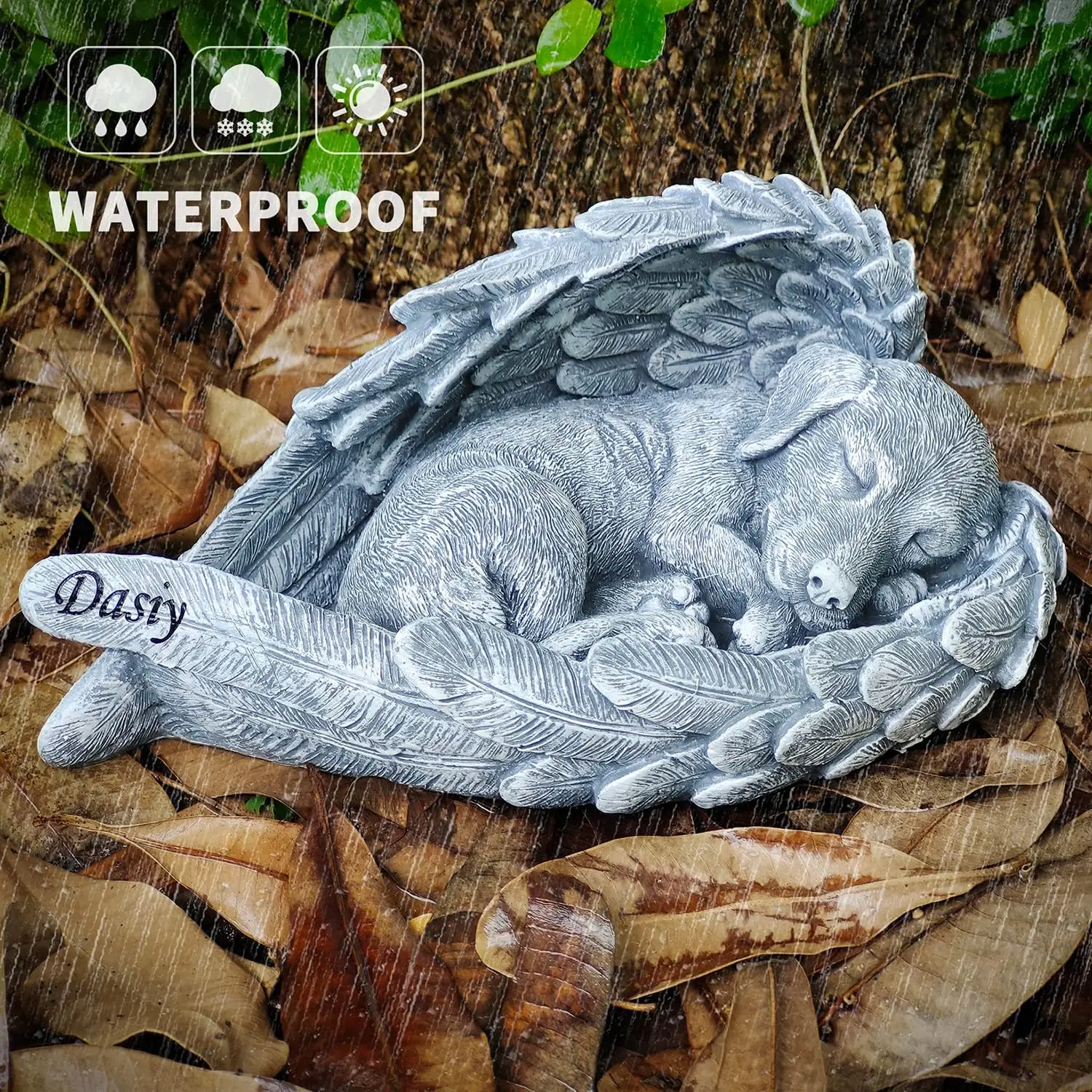 Dog Memorial Stone, Pet Grave Makers Engraved with Pet Name, for Dog Memorial Gifts and Loss Gifts L8