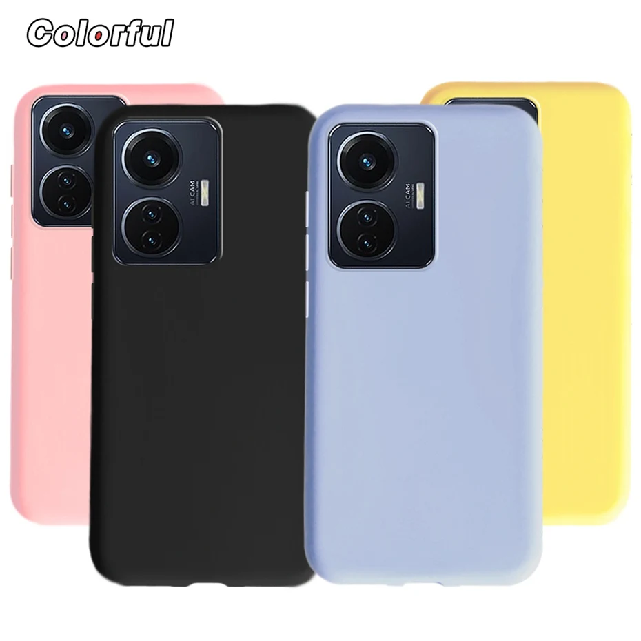 Enhanced Liquid Silicone Soft TPU Phone Case Back Cover with Bumper Shells