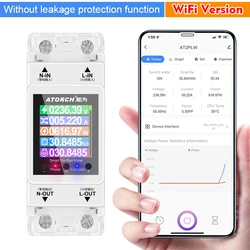 Smart WiFi Din Rail Energy Meter with Remote Control and Digital Display (Not leakage protect)