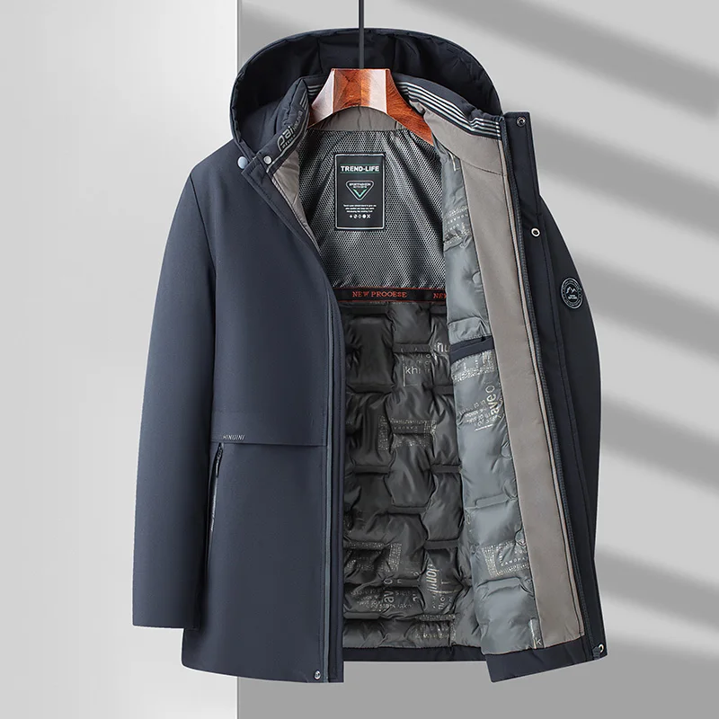 Parkas Coat Parka Coat Parka Men Coats Winter Jacket Men Thicken Hooded Waterproof Outwear Warm Coat Fathers' Clothing Casual Men's Overcoat