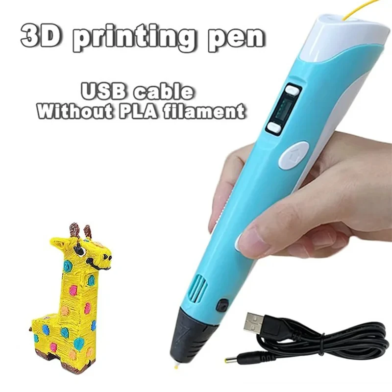 3d printing pen Electronic 3D Printing Pen 9M PLA Consumables High-Temperature 3D Graffiti Tool Intelligent Toy Christmas Birthday Gift