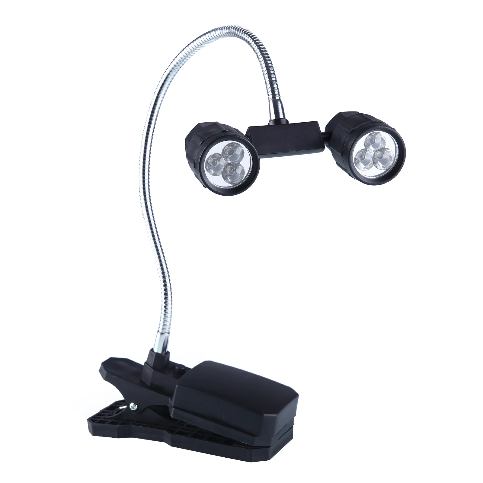 

Barbecue Grill Light Dual Head Clip Light 360 Degree Rotating 6 LEDs Lamp with Flexible Hose for Home Outdoor Barbecue Camping