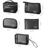 Women Travel Cosmetic Bag Large-Capacity Wash Bags Black Mesh Makeup Case Organizer Storage Pouch Casual Zipper Toiletry Make Up 4
