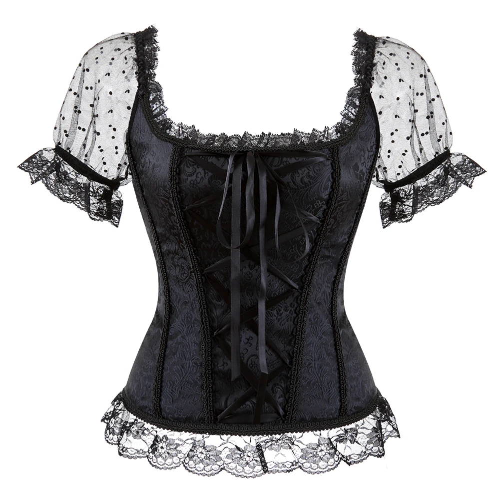 Corset With Sleeves Corset Bustier Princess Lace Decorative