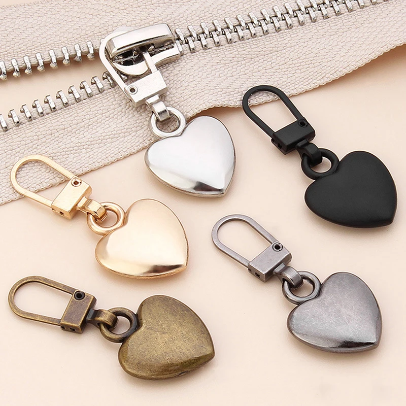 Detachable Metal Zipper Pull Detachable Metal Zipper Pullers Heart