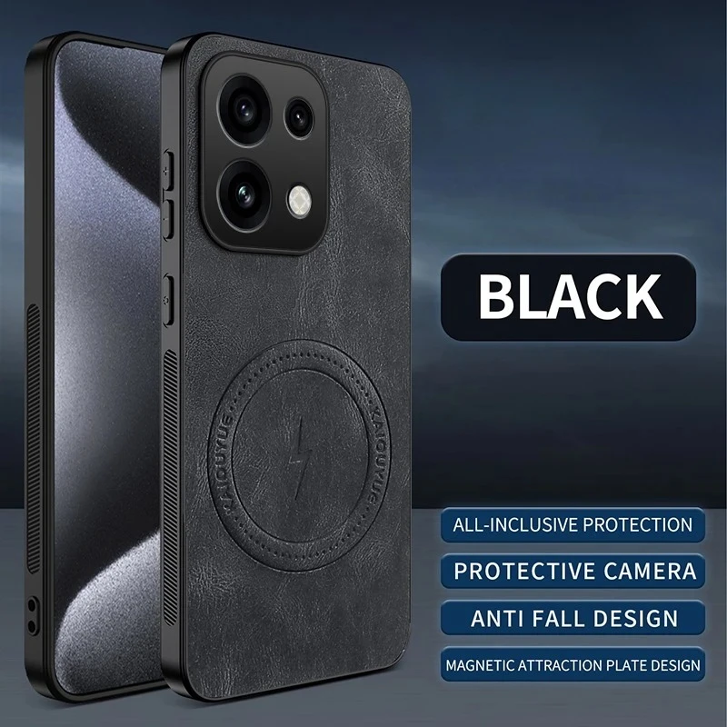 Simple Stylish Magnetic Suction Luxury Leather Skin-friendly Anti-drop Cover Case