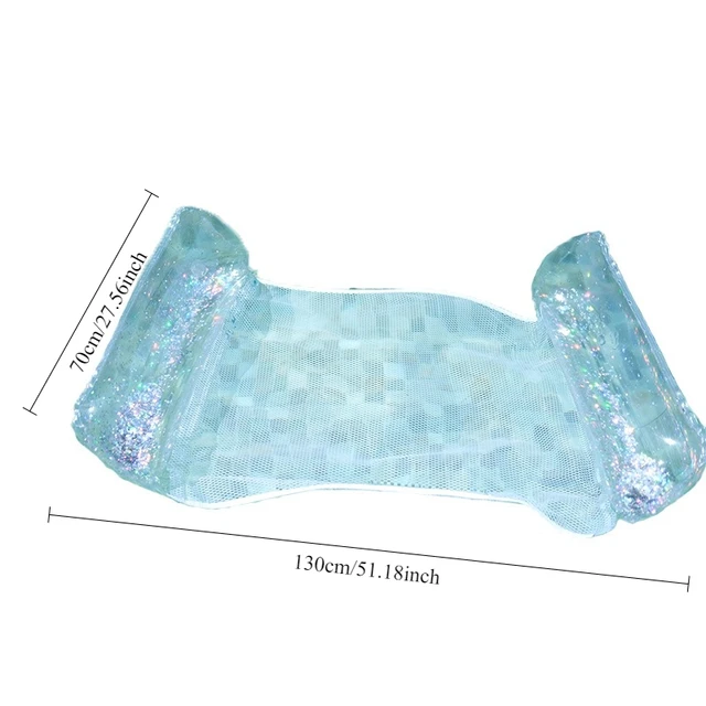 1PCS PVC Transparent Floating Lounge Chair Inflatable Foldable Pool Float for Outdoor Water Park - Eco-Friendly PVC Relaxing 5