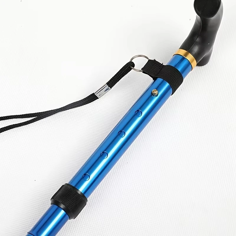 Multifunction Walking Stick Trekking Poles Telescopic Fold Crutches Hiking Stick Crutch Elderly Metal Stick Walking Cane Outdoor