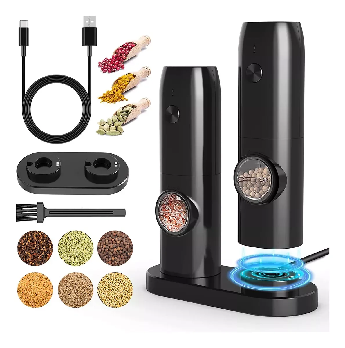 AutomaticPepperGrinderSaltAndPepperGrinderUSBRechargeable
