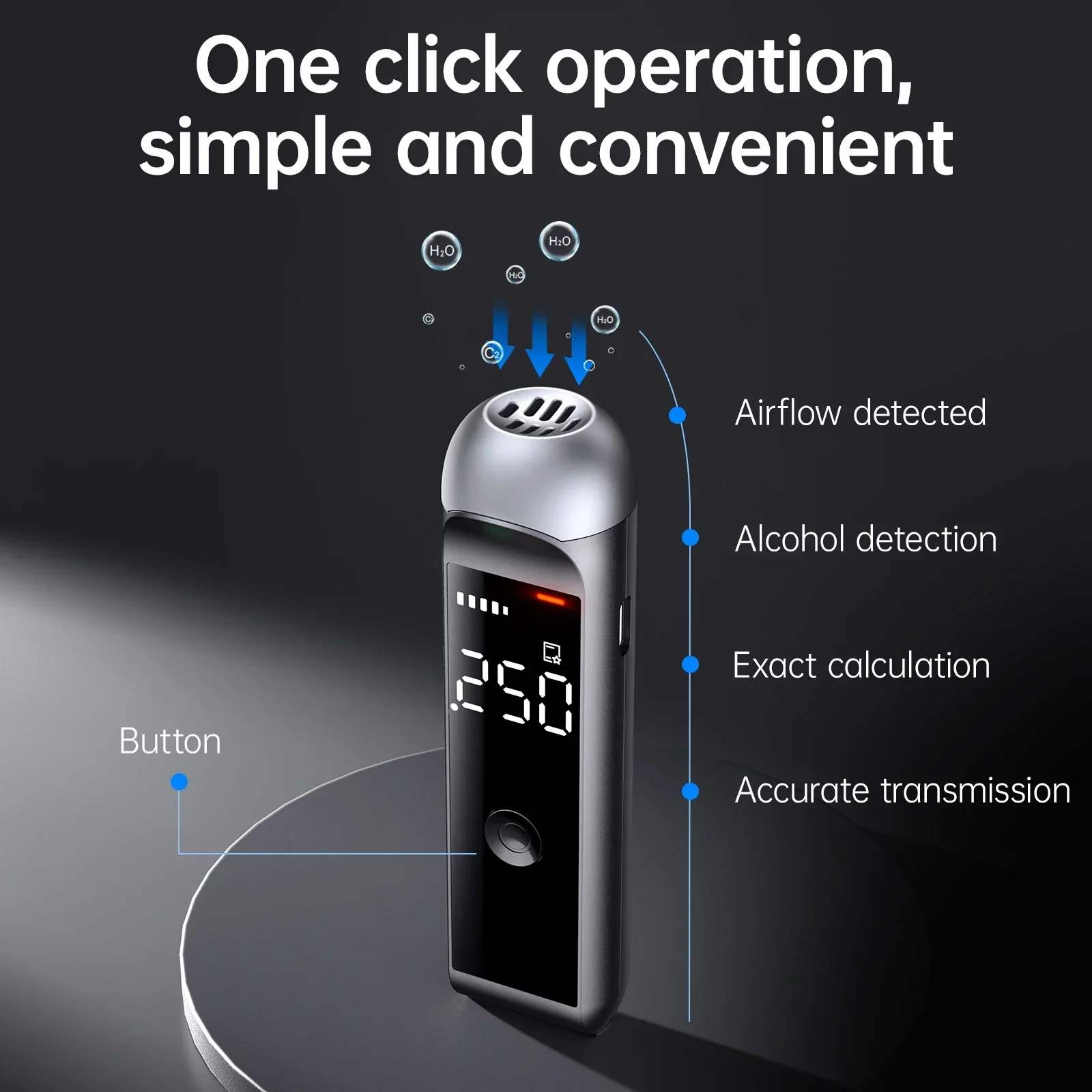 Alcohol Detection Portable Personal Alcohol Analyzer Digital Rechargeable Breathalyzer Testing Tool