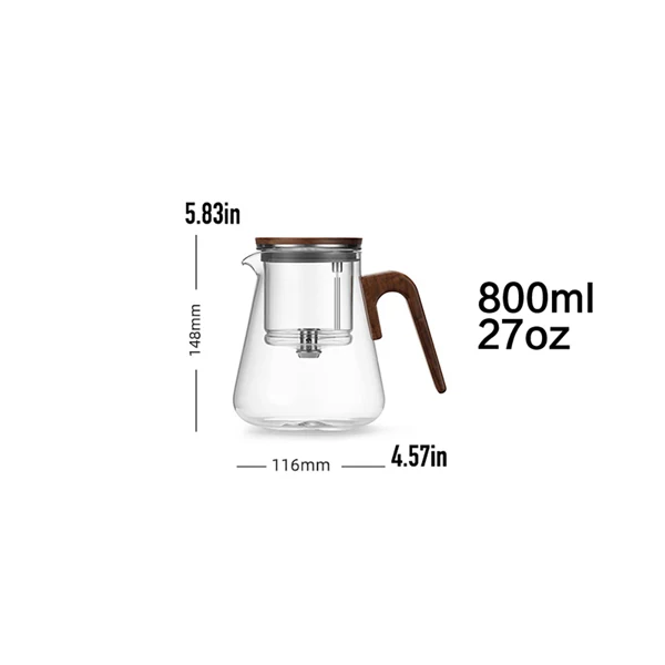 Bonston耐热玻璃泡茶壶，磁吸式开关，礼盒装，27oz-22