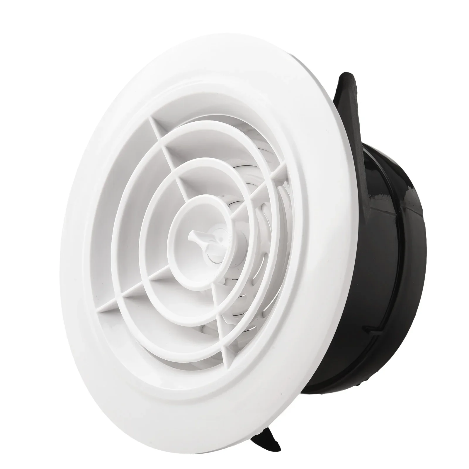 Round Adjustable Wall Interior Vent ABS Ventilation Grille Vent Cover 75mm-200mm Air Outlet For Bathrooms Offices 1Pcs
