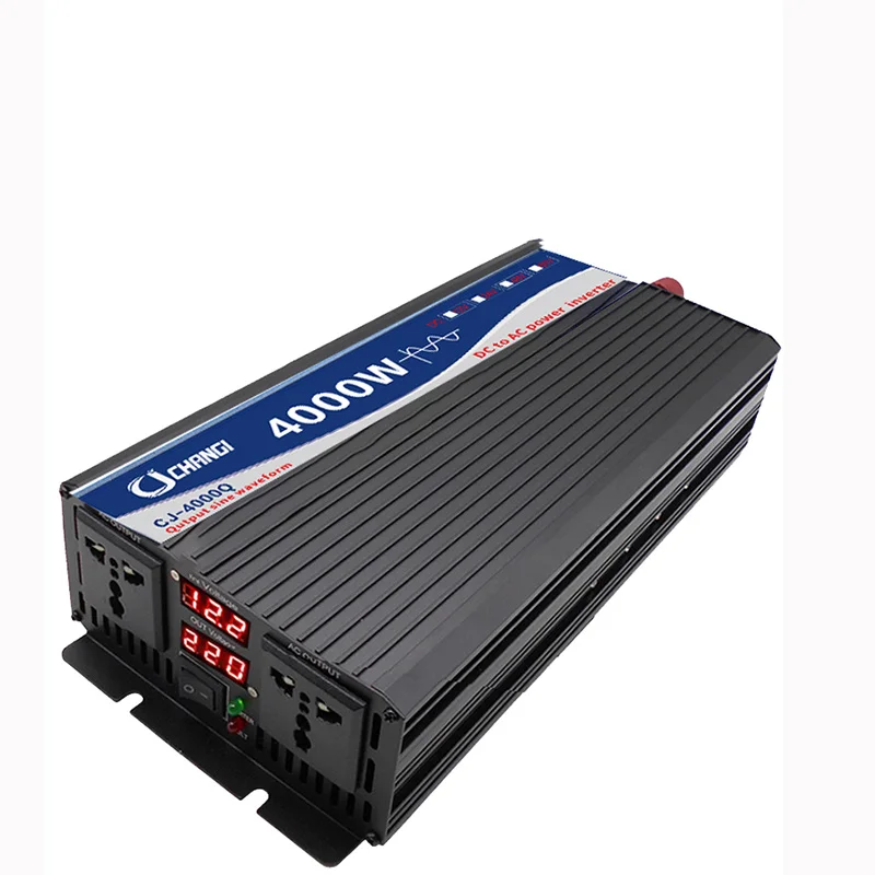 Pure Sine Wave Inverter DC 12V 24V 48V 60V 72V to AC 110V 220V 3000W 4000W 5000W Power Solar Car Inverters Doule Digital Display