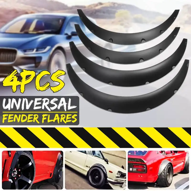 4pieceUniversalFenderFlaresCarMudguardFlaresFlexibleForBenz