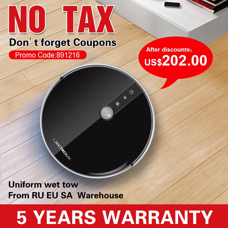 Liectroux C30b Robot Vacuum Cleaner Map Navigation,wifi App,6000pa
