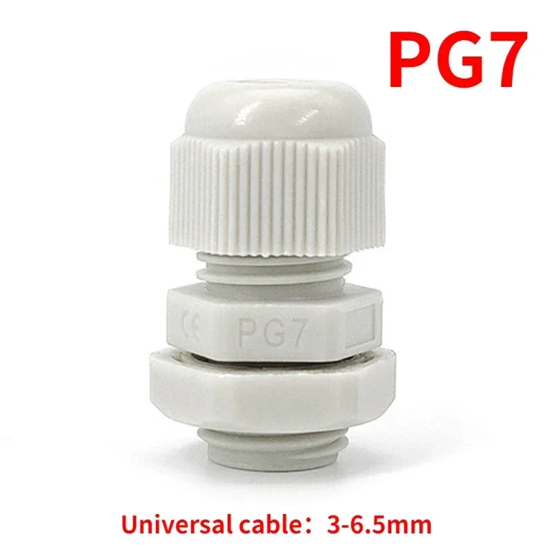 10PCS Nylon Cable Glands PG 7/9/11/13.5/16/19 High Quality IP68 Wire Plastic Waterproof Connector Cable Sleeve Adjustable Joints