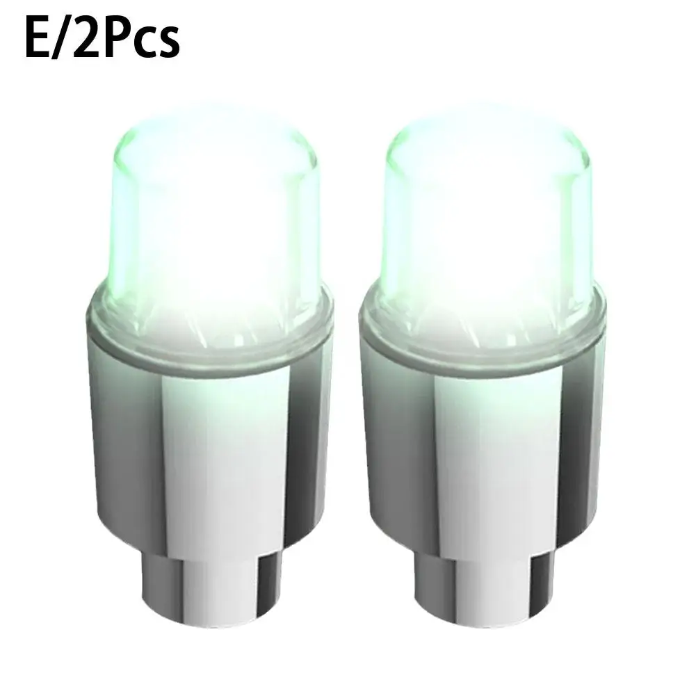 2PCS Colorful LED Wheel Light Valve Caps