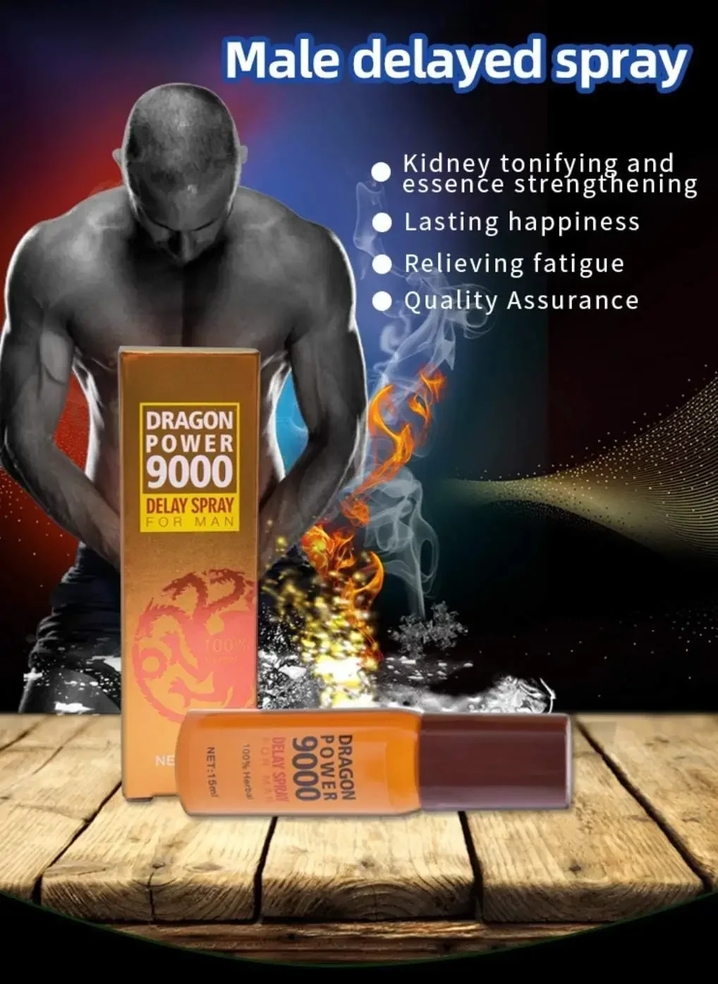Dragon Power 9000 Delay Spray Iconic Delay Ejection Spray-Climax Control Men Non-Irritating Climax Oil for Men 18+ sex delay spray men products