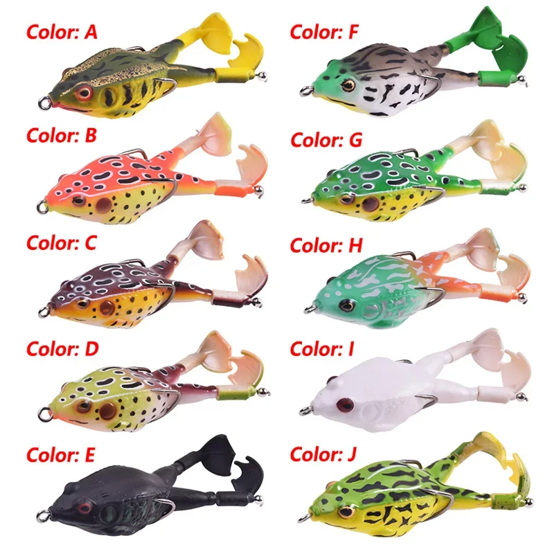 9 Leurres Grenouille Souples 4cm/6g – Pêche Top Water, Eau Douce/salée, Neufs