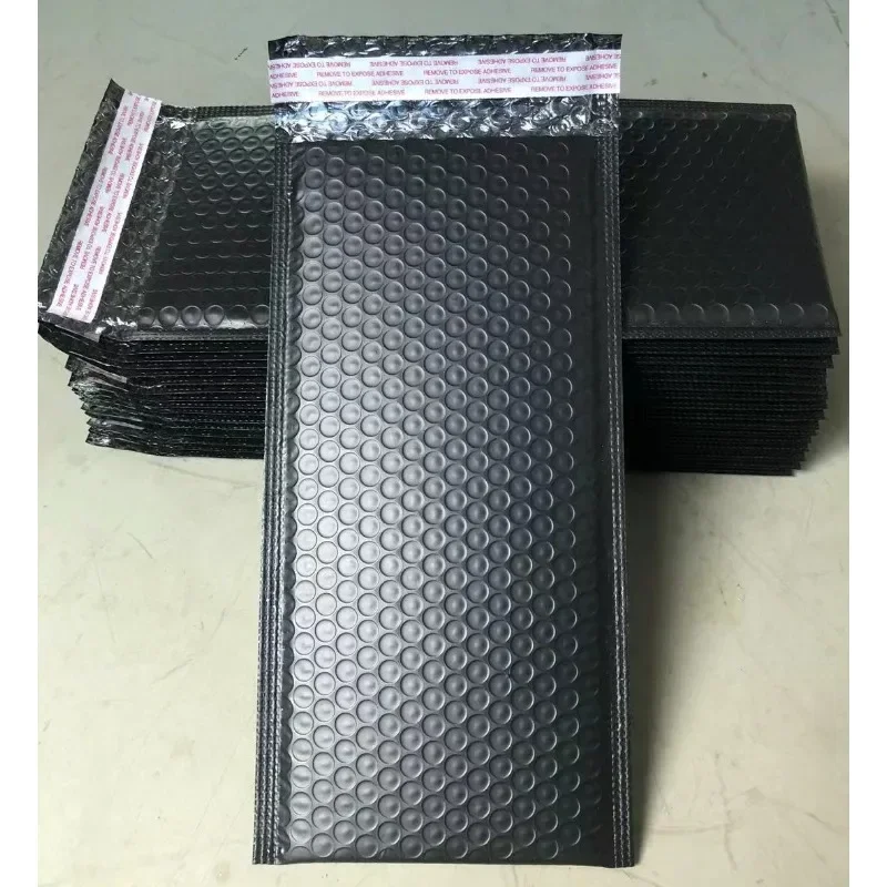 Black Rectangular Bubble Envelope Bag Shockproof Transport Foam Bag Anti Pressure and Waterproof Express Air Padded Bag