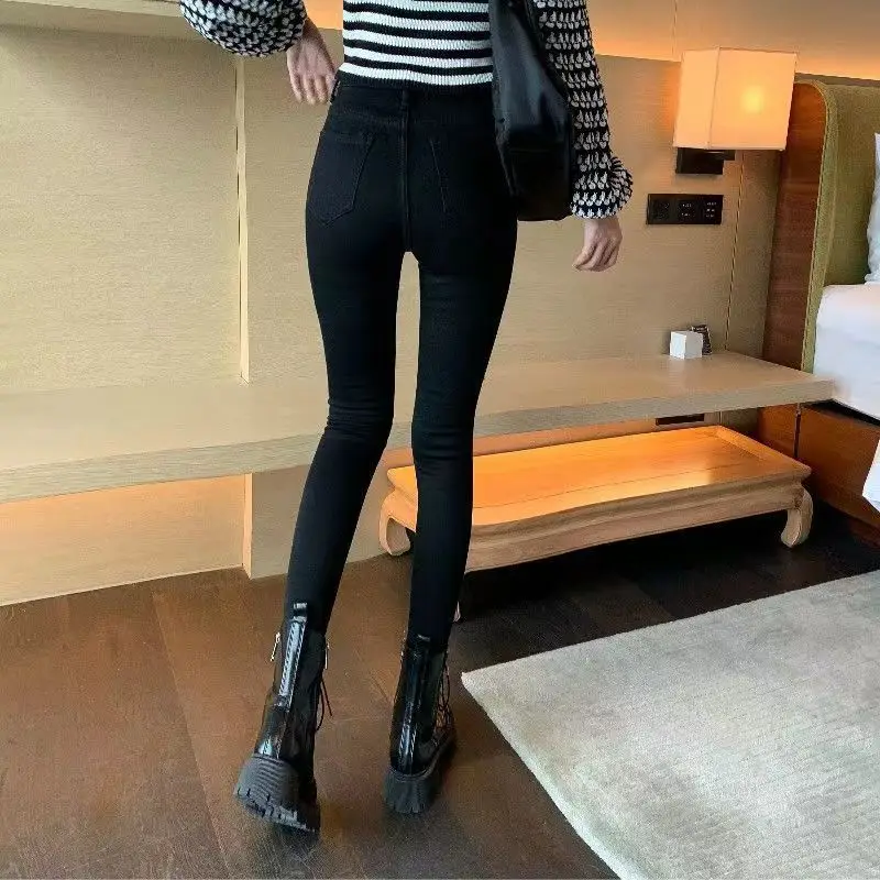 Woman Gothic Pencil Pants Black Crescent Zipper High Waist Plus Size Long Pant  Women Dark Goth Aesthetic Vintage Clothes