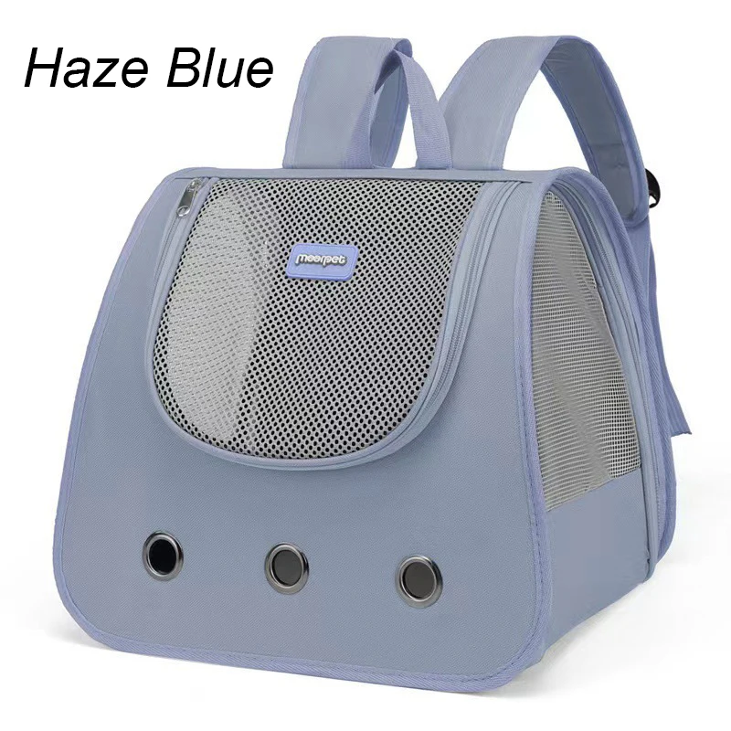 thumbnail image 1 of Mochila para gatos, bolsa portátil y transpirable de doble hombro para gatos, mochila plegable para cachorros, bolsa para mascotas moderna y expandible, 1 of 5