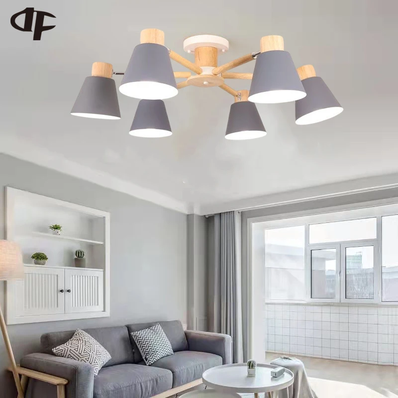 LED Pendant Light Modern Indoor Pendant Lights Bedroom Kitchen Pendant Lamp Living Room Light Indoor Ceiling Chandeliers Home Design E27 Bulb
