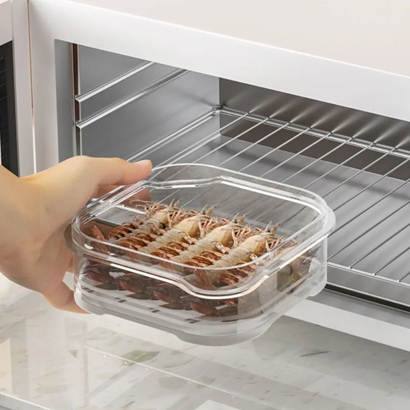 1/8Pcs Plastic Refrigerator Meat Freezer Divided Box Food Grade Household Fridge Fresh-keeping Storage Box Camping Tableware 4
