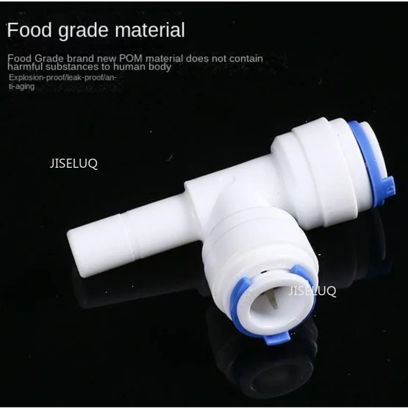 T Shape Tee Reverse Osmosis Quick Pipe Fitting 1/4 3/8 Hose Connect 1/4 3/8 BSP Male RO Water Plastic Coupling Connector Adapter