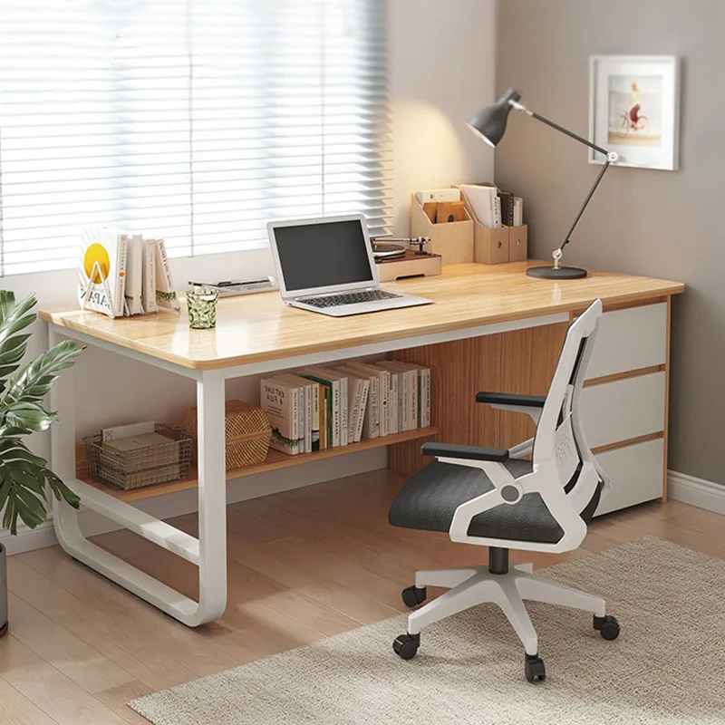 Desktop Coffee Office Desk Writing Gaming Corner Drafting Storage Luxury Office Desk Meeting Scrivania Angolare Furniture HDH