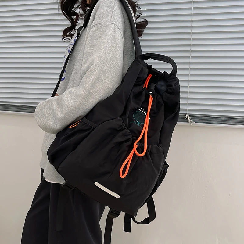 Men's and women's foldable nylon backpacks with adjustable shoulder straps, suitable for outdoor activities, hiking, running, an