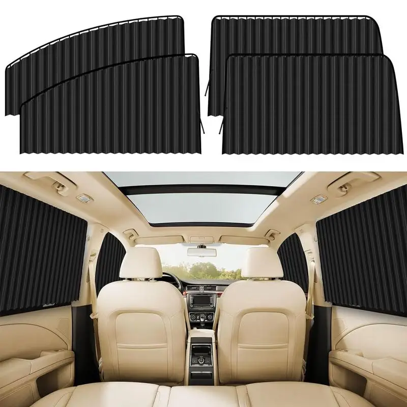 SMARTCAR ADDS Neutral Sun Shades For Car Windows Baby And Adults With UV Block - Car Sun Shade For Car Windows Baby And Children With Uv Block Car Blinds Baby Incl Accessories Universal Fit And Easy Installing