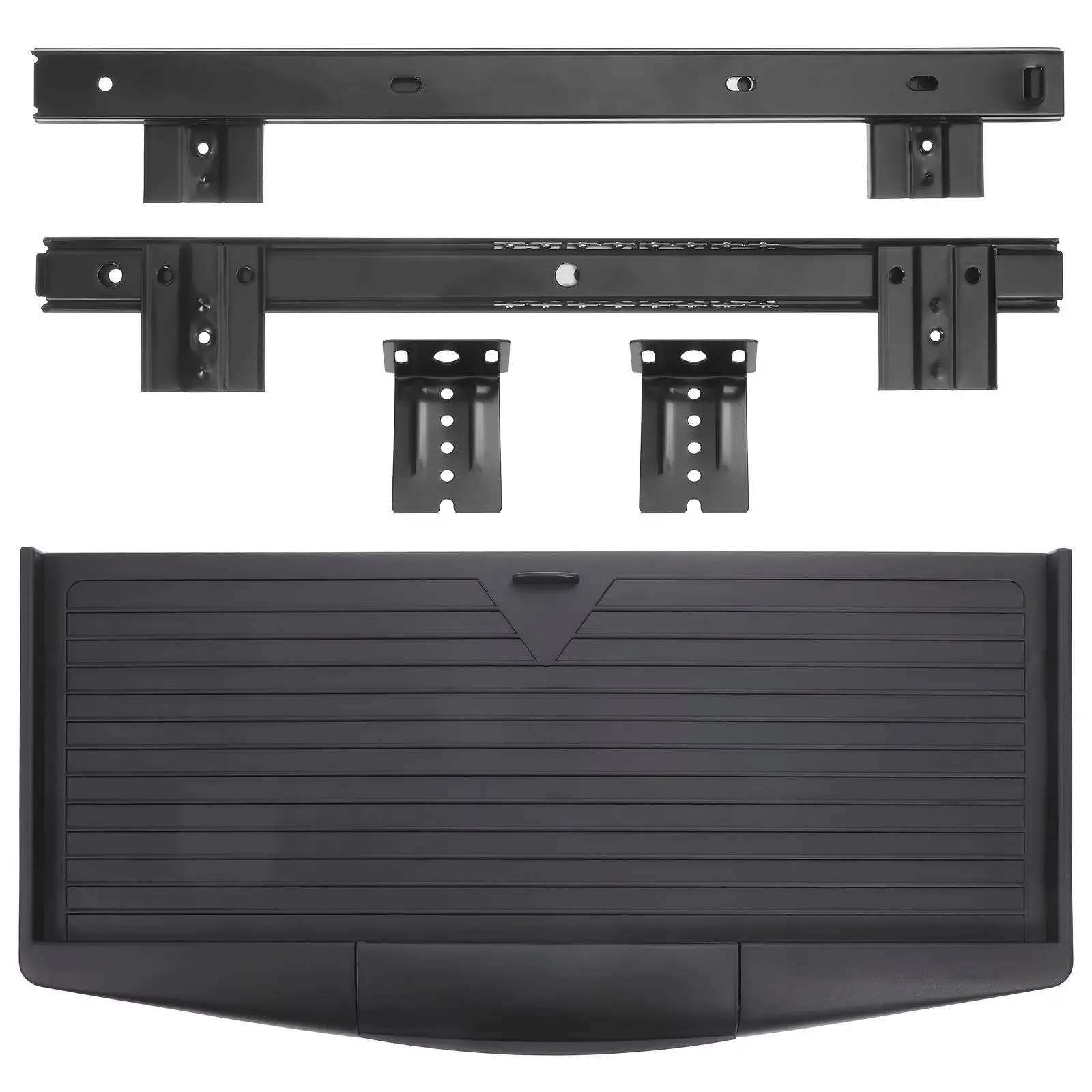 Black Adjustable Keyboard Tray Rotatable Mouse Pad Desk ganizer Computer Keyboard Stand Drawer Style Tray Under Desk Storage