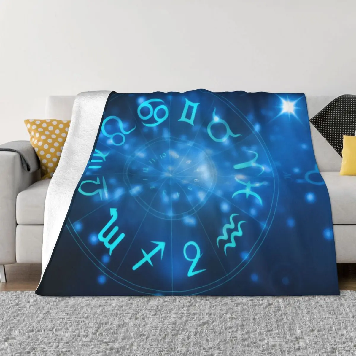 

Horoscope Mystical Tarot Cards Blanket Winter Warmth Hypoallergenic Throw Blankets for Bedding Travel