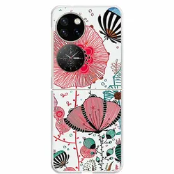 3D Embossed Floral Hard Clear Plastic Phone Case for Pocket S (Picture 1)