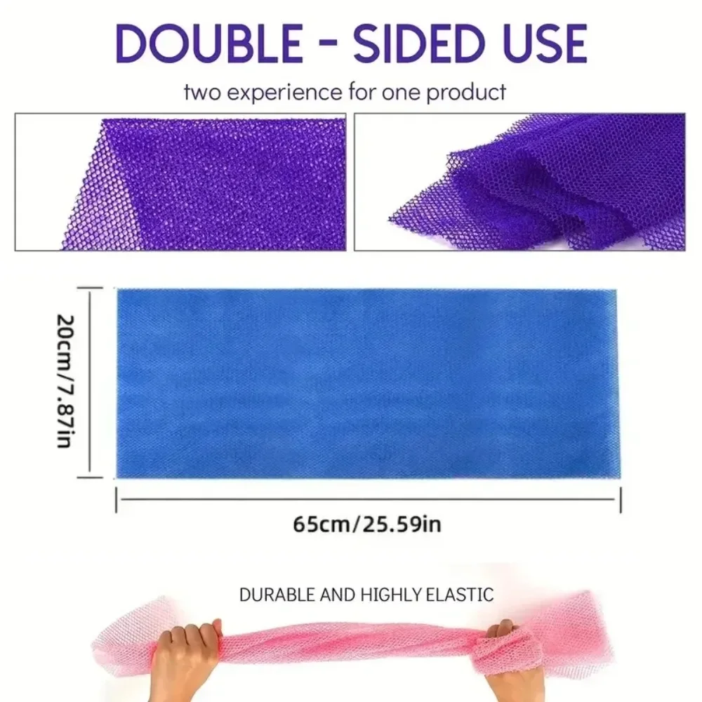 3/1 Pcs Exfoliating African Net Bath Sponge Washcloth Double Side Loofah Towel ack Shower Scrubber for Smooth Skin Bath Supplies 6
