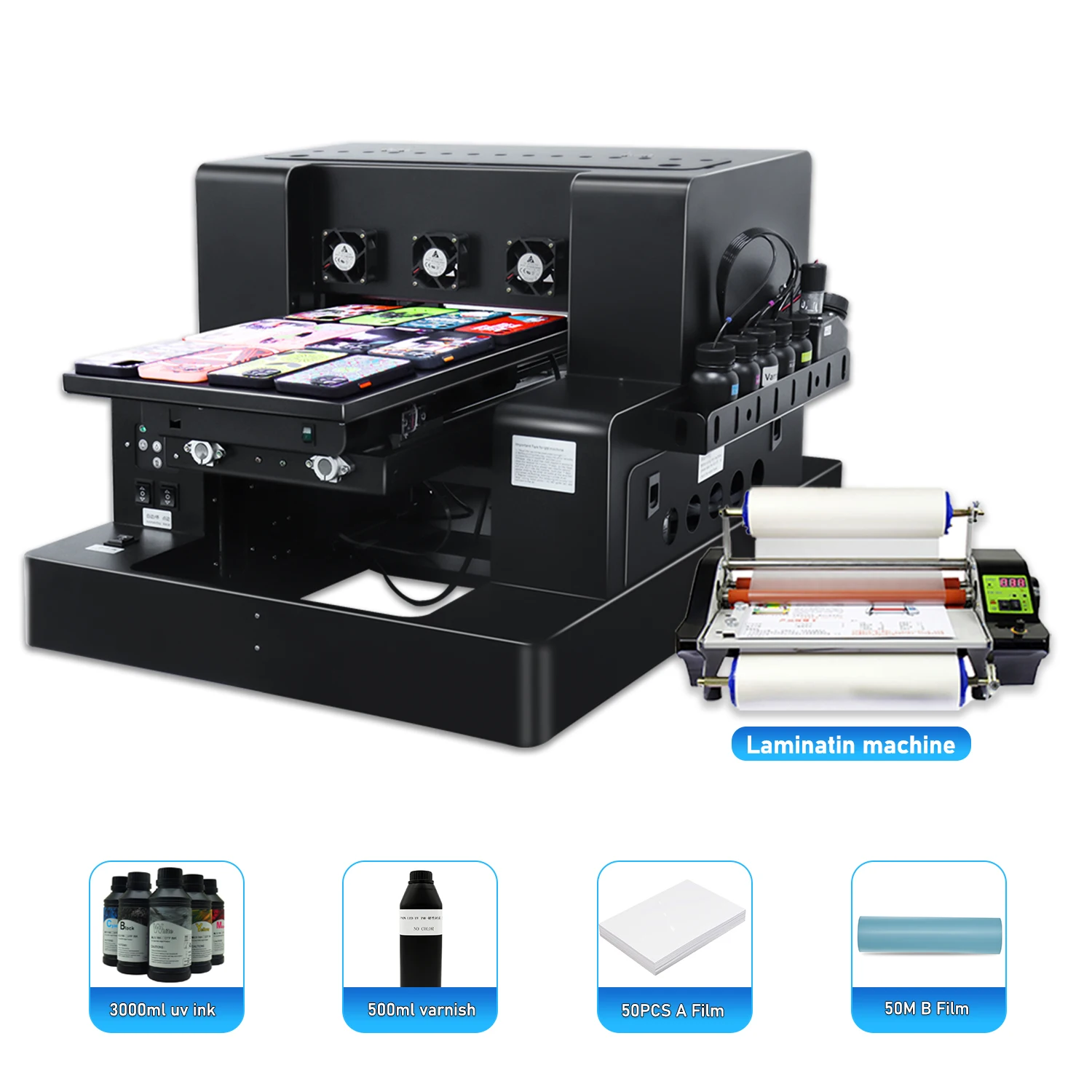 A3 UV Flatbed Printer UV DTF Printing Machine For Pen Woods Glass Metal  Acrylic Multifunction Varnish A3 UV DTF Stickers Printer - AliExpress