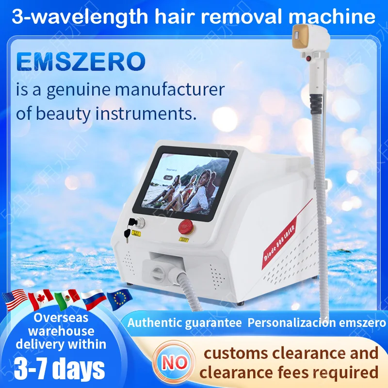 Diode Laser 2000W New Series 755 808 1064 3 Wavelength Selection Best Display Painless Permanent Hair Removal Device 2024