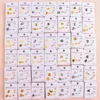 10/20Sets/Lot Fashion Charm Elegant Simple Stainless Steel Stud Earrings For Women Daily Piercing Ear Jewelry Accessories Gifts