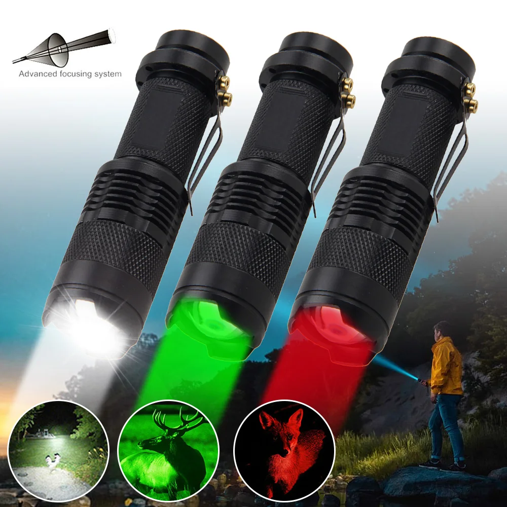 

Vastfire Mini SK68 Zoomable 1200LM XPE LED Waterproof Flashlight Torch Lamp AA/14500 Powered Clip Pen Light Lamp 3 Modes Lantern