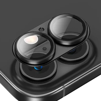 Per iPhone 17 Protezione per obiettivo fotocamera da 6,3 pollici, accessori per protezione schermo per fotocamera con copertura in vetro temperato in lega di alluminio metallica