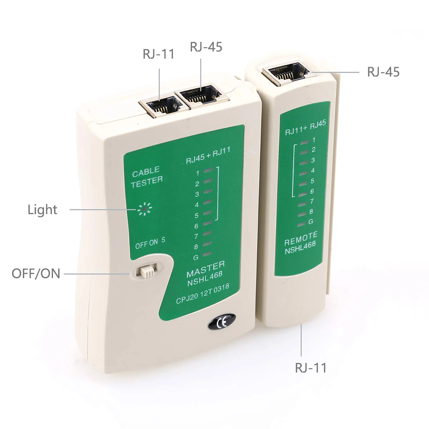 Network Ethernet Cable Tester for LAN RJ45 Cat5 Cat5e Cat6 Cat6a Cat7 UTP/Shield