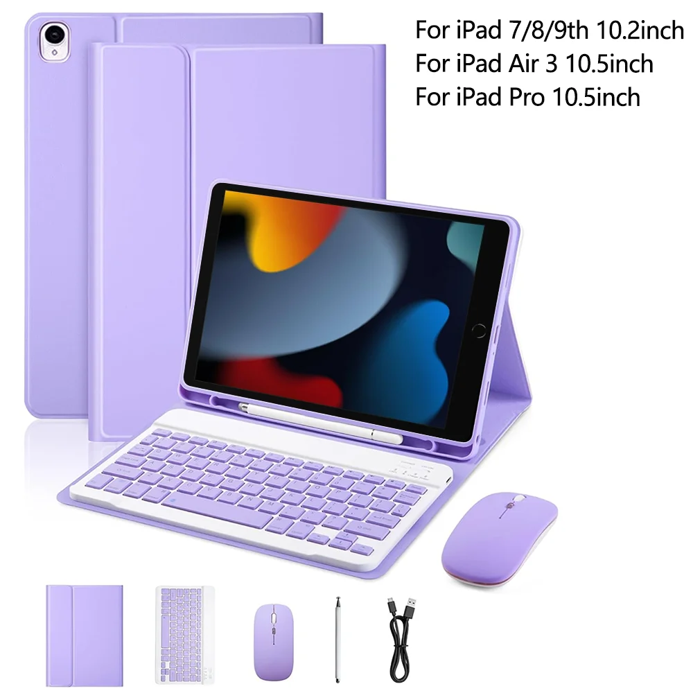 Versatile Wireless Keyboard and Mouse Set with Detachable Protective Cover