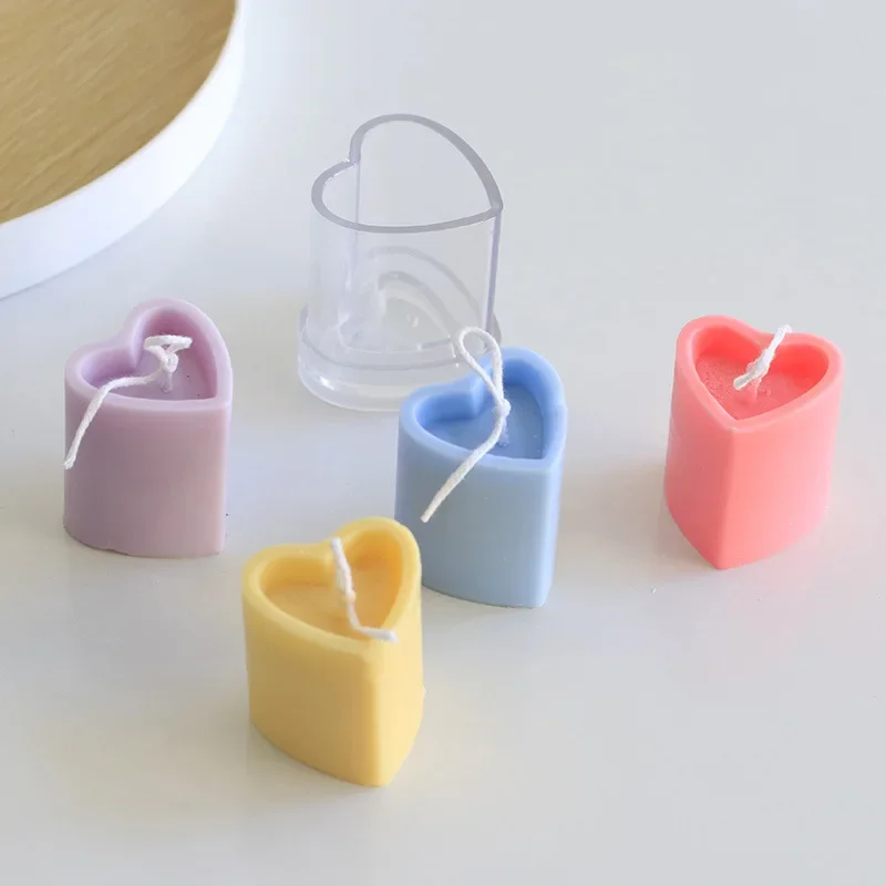 3d heart candle mold acrylic plastic