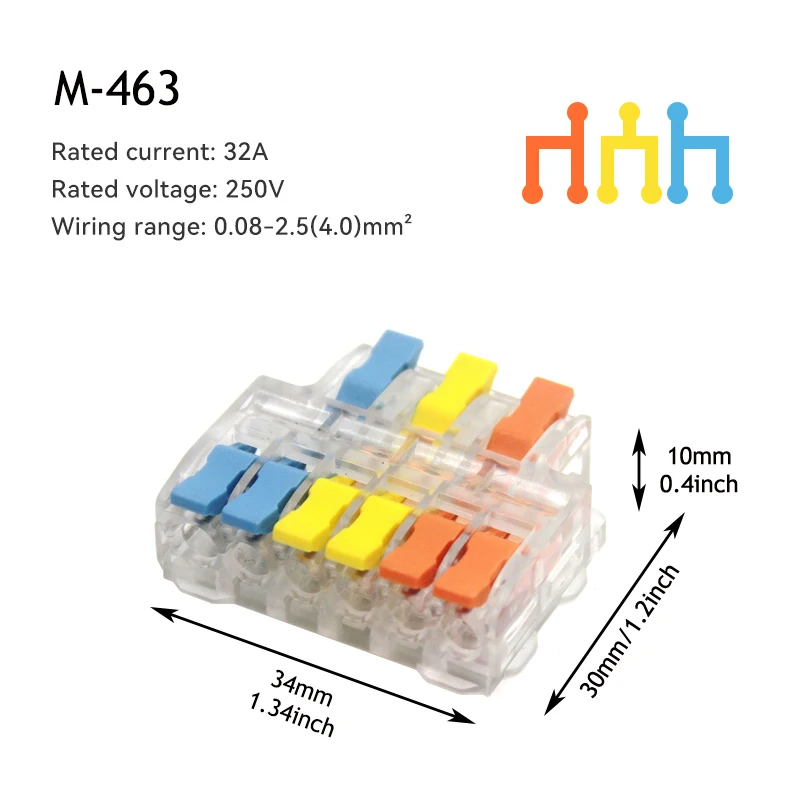 10/50pcs Quick Wire Connector Universal Compact Wiring Splicing Conector Electrical Push In Lighting Terminal Block Connector image 10