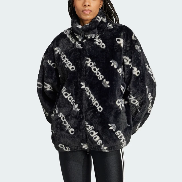 Adidas véritable originaux femmes fausse fourrure mode manteau chaud IW5920 1