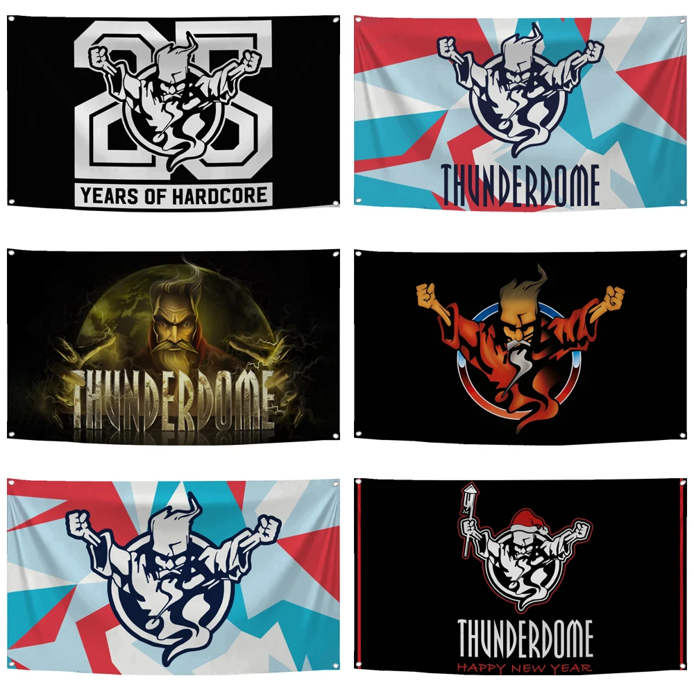

2×3ft 3×5ft Thunderdomes Flag Polyester Digital Printed Music Banner Tapestry Curtain For Decor