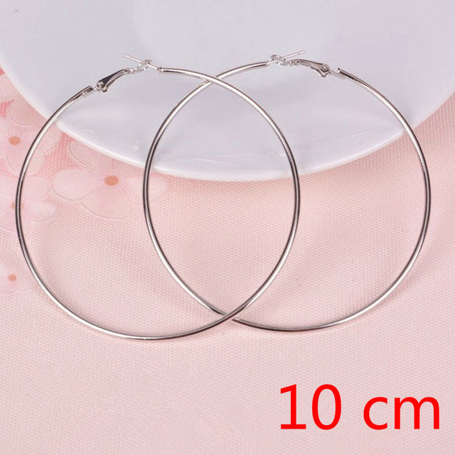 /12Pairs Punk Hoop Earrings Set Big Circle Earrings Jewelry for Women Girls Steampunk Ear Clip Punk Earring Ear Ring