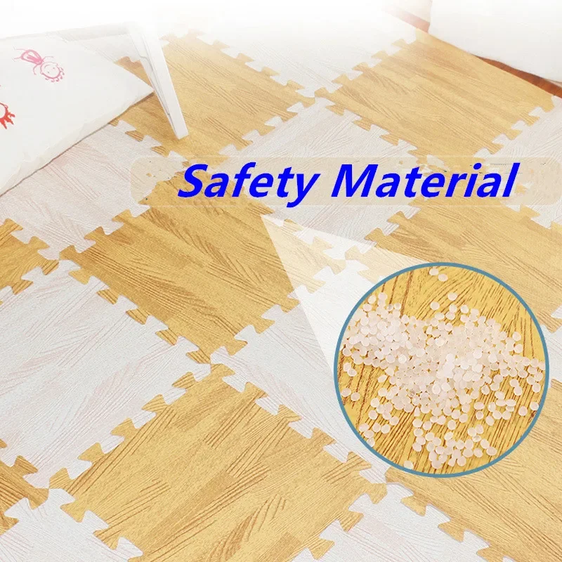 12PCS gyms & playmats Tatame Puzzle Mat Foam Play Mats Gym for babies Game Mat Baby Activity Gym Puzzle Mat Wood Grain Floor Mat 5
