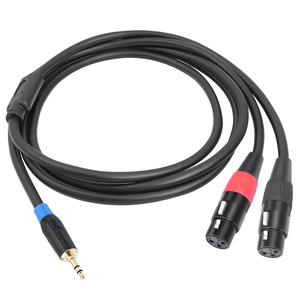 Dual XLR Stereo Audio Cable with 3.5mm Jack Adapter